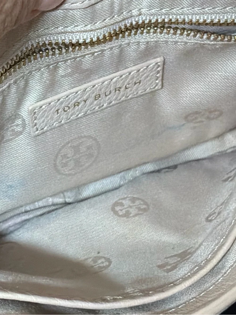 Tory Burch Blush Leather Whipstitch Crossbody Bag
